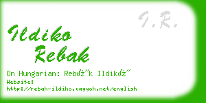 ildiko rebak business card